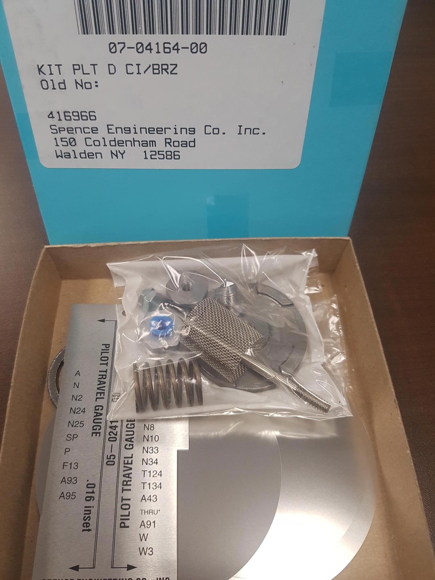 D Pilot Repair Kit (Hard Seat) **CONTACT FOR PRICING**
