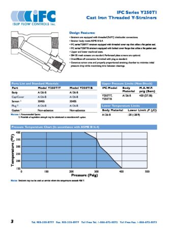 1/2" Y250TIT  Y-Strainer, Cast Iron - Image 2